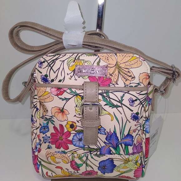 MultiSacc Spring Floral Mini Multi Compartment Crossbody Bag - Picture 5 of 7